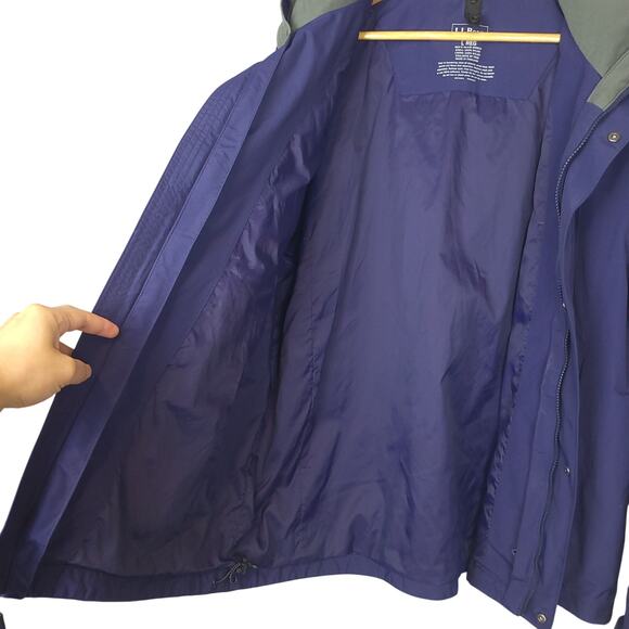 L.L. Bean Men's 3 in 1 Jacket Sz Large Hooded Parka w/ Removable Fleece Jacket - Picture 15 of 16